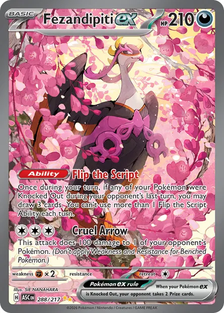 Fezandipiti ex, Pokémon card ASC 288 — Ascended Heroes set