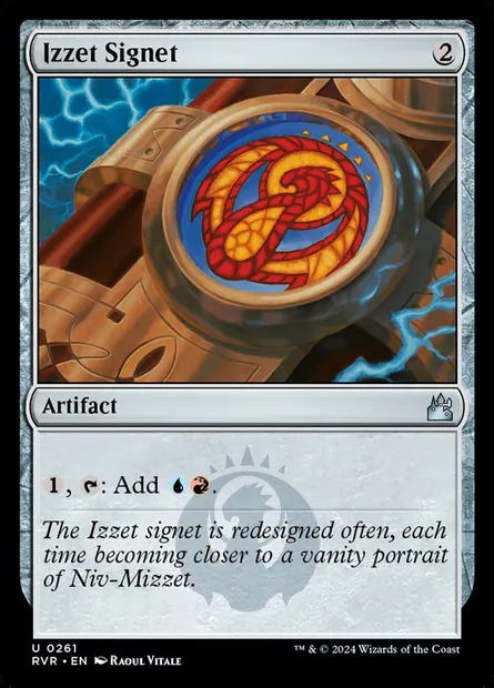 Izzet Signet, Magic card RVR 261 — Ravnica Remastered set