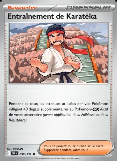 Entraînement de Karatéka, carte Pokémon PRE 098 — extension Évolutions Prismatiques