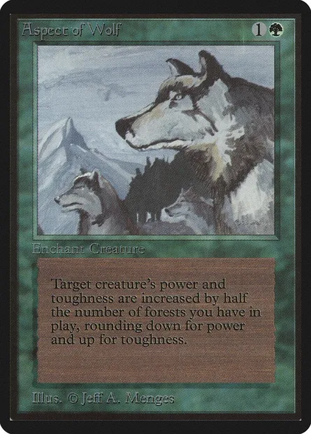 Aspect of Wolf, Magic card LEB 185 — Limited Edition Beta set