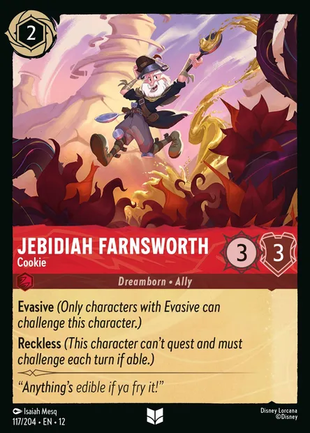 Jebidiah Farnsworth - Cookie, Disney Lorcana card CH12-117 — Wilds Unknown set