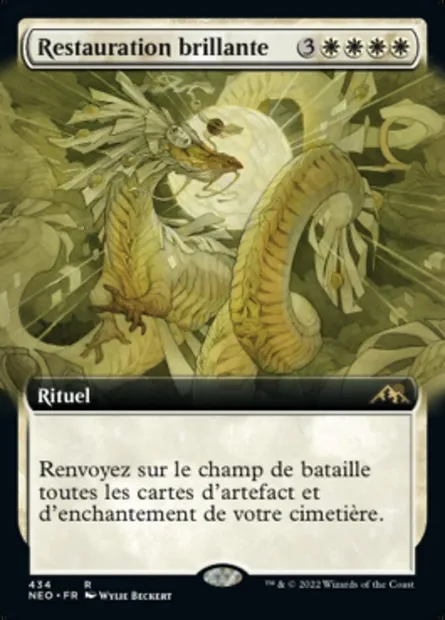 Restauration brillante, carte Magic NEO 434 — extension Kamigawa: La Dynastie Néon