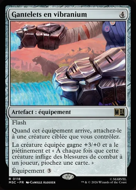 Gantelets en vibranium, carte Magic MSC 118 — extension Marvel Super Heroes Commander