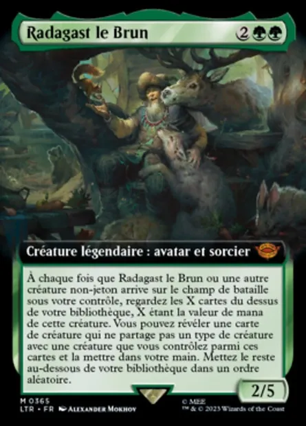 Radagast le Brun, carte Magic LTR 365 — extension Le Seigneur des Anneaux : chroniques de la Terre du Milieu