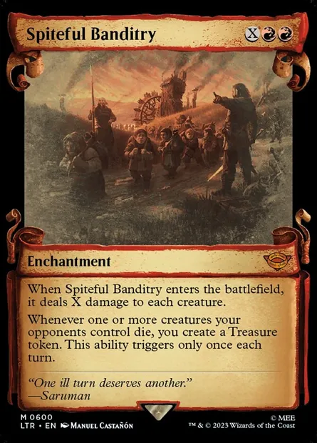 Spiteful Banditry, Magic card LTR 600 — The Lord of the Rings: Tales of Middle-earth set