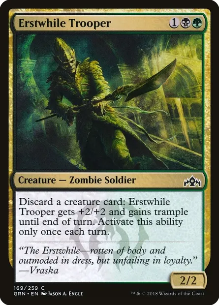 Erstwhile Trooper, Magic card GRN 169 — Guilds of Ravnica set