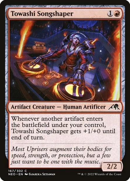 Towashi Songshaper, Magic card NEO 167 — Kamigawa: Neon Dynasty set