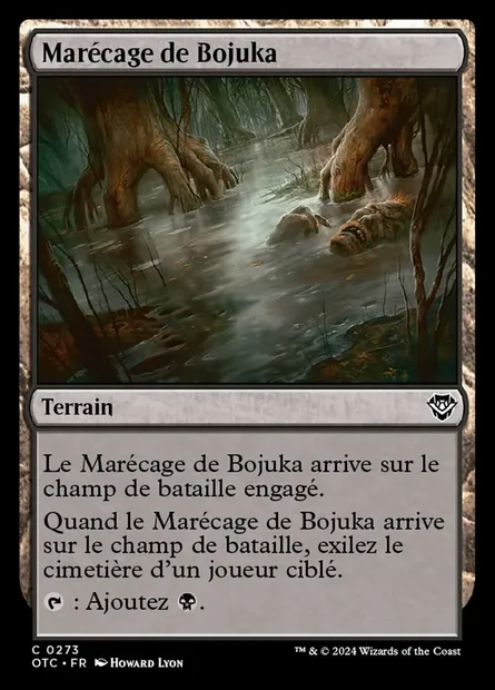 Marécage de Bojuka, carte Magic OTC 273 — extension Outlaws of Thunder Junction Commander