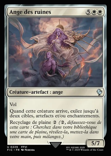 Ange des ruines, carte Magic FIC 229 — extension Final Fantasy Commander