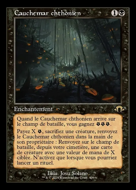 Cauchemar chthonien, carte Magic MH3 406 — extension Modern Horizons 3