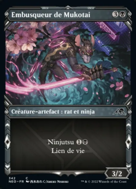 Embusqueur de Mukotai, carte Magic NEO 342 — extension Kamigawa: La Dynastie Néon