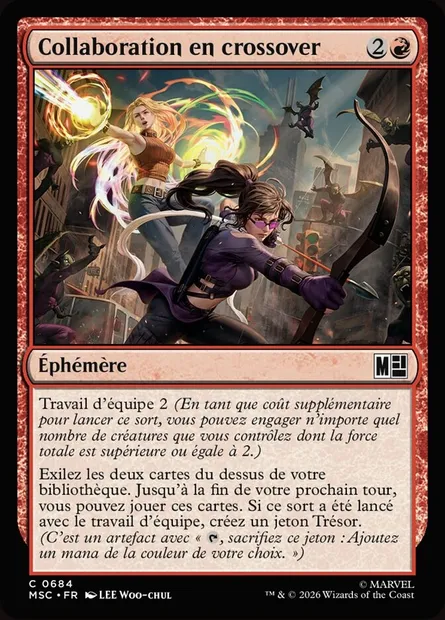 Collaboration en crossover, carte Magic MSC 684 — extension Marvel Super Heroes Commander