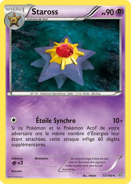 Staross, carte Pokémon PRC 73 — extension Primo-Choc