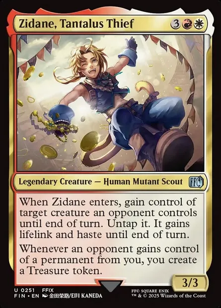 Zidane, Tantalus Thief, Magic card FIN 251 — Final Fantasy set