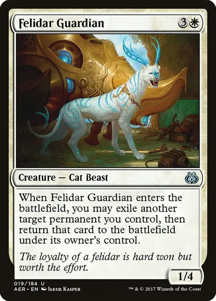 Felidar Guardian, Magic card AER 19 — Aether Revolt set