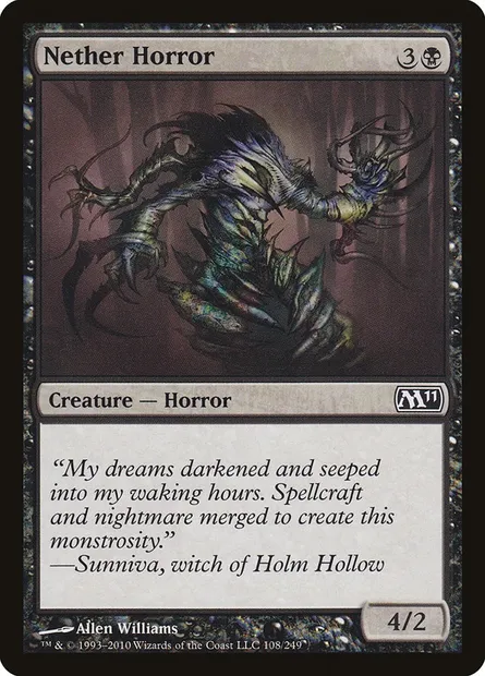 Nether Horror, Magic card M11 108 — Magic 2011 set