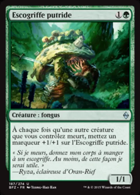 Escogriffe putride, carte Magic BFZ 187 — extension La bataille de Zendikar