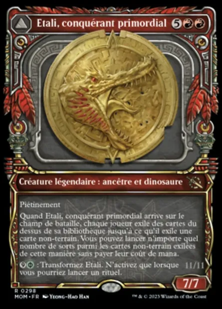 Etali, conquérant primordial // Etali, mal primordial, carte Magic MOM 298 — extension L'invasion des machines