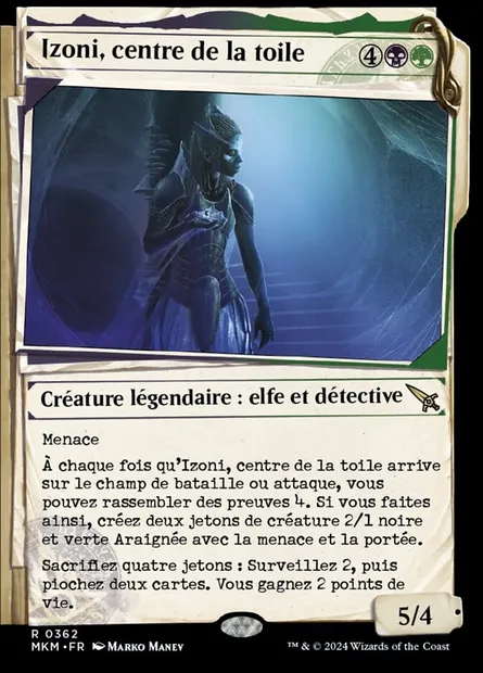 Izoni, centre de la toile, carte Magic MKM 362 — extension Murders at Karlov Manor