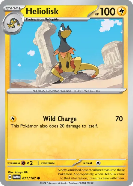 Heliolisk, Pokémon card TWM 071 — Twilight Masquerade set