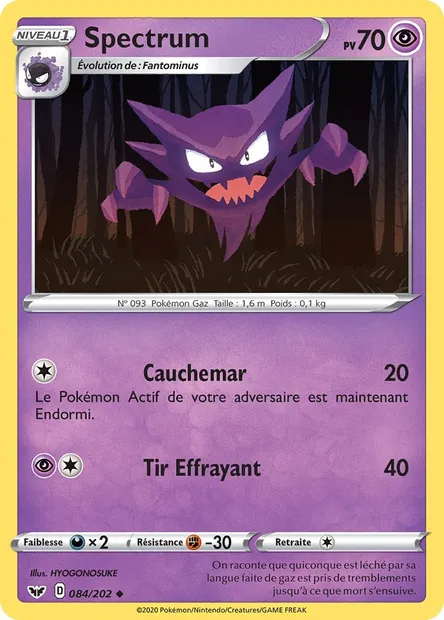 Spectrum, carte Pokémon SSH 84 — extension Épée et Bouclier