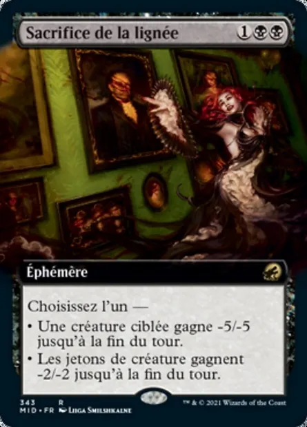 Sacrifice de la lignée, carte Magic MID 343 — extension Innistrad : chasse de minuit