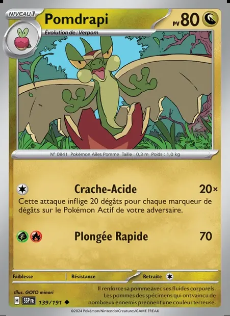 Pomdrapi, carte Pokémon SSP 139 — extension Étincelles Déferlantes