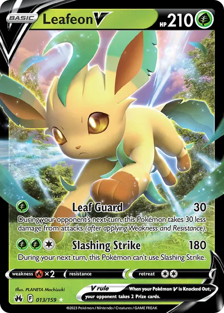 Leafeon V, Pokémon card CRZ 013 — Crown Zenith set