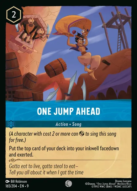 One Jump Ahead, Disney Lorcana card CH9-165 — Fabled set