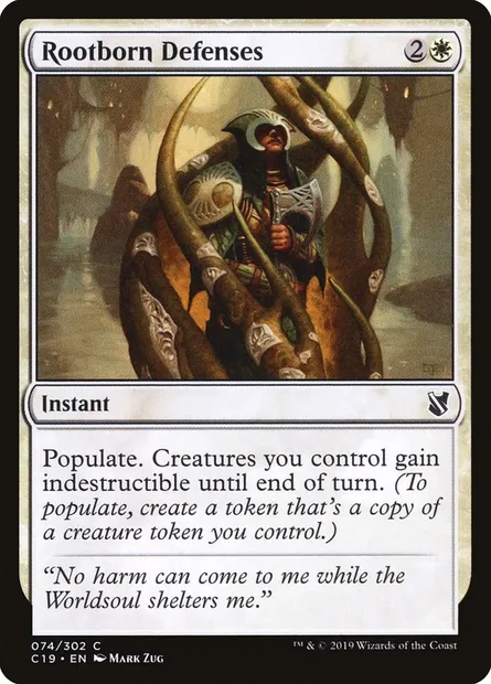 Rootborn Defenses, Magic card C19 74 — Commander 2019 set
