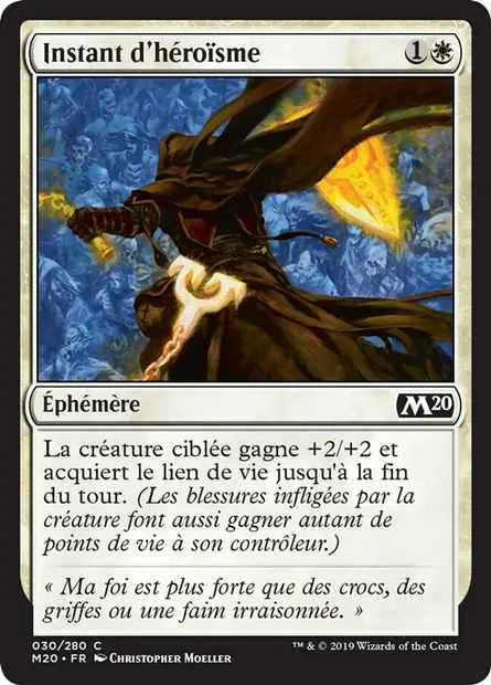 Instant d'héroïsme, carte Magic M20 30 — extension Core Set 2020