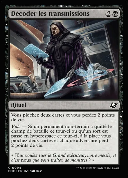 Décoder les transmissions, carte Magic EOE 94 — extension Edge of Eternities