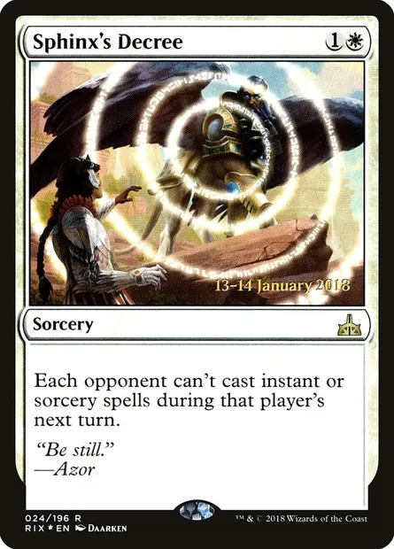 Sphinx's Decree, Magic card PRIX 24s — Rivals of Ixalan Promos set