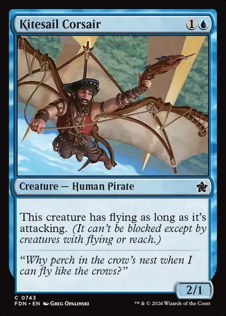 Kitesail Corsair, Magic card FDN 743 — Foundations set
