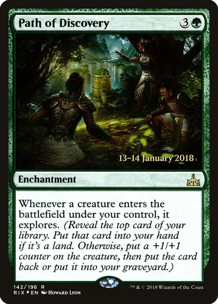 Chemin de la découverte, carte Magic PRIX 142s — extension Rivals of Ixalan Promos