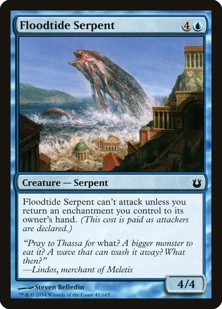 Floodtide Serpent, Magic card BNG 41 — Born of the Gods set