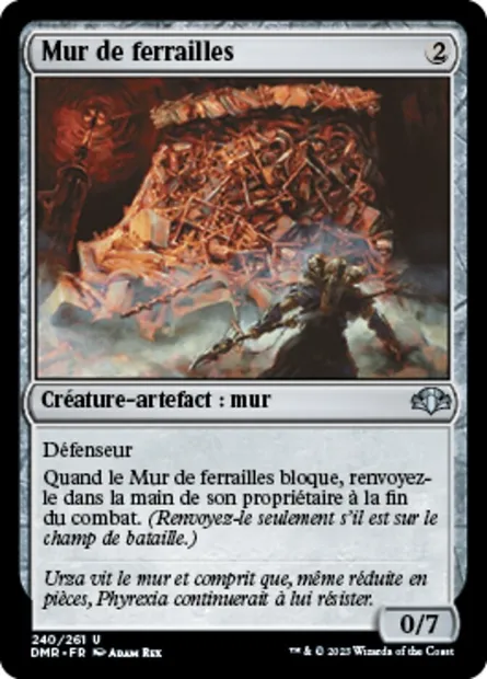 Mur de ferrailles, carte Magic DMR 240 — extension Dominaria Remastered