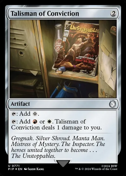 Talisman of Conviction, Magic card PIP 771 — Fallout set