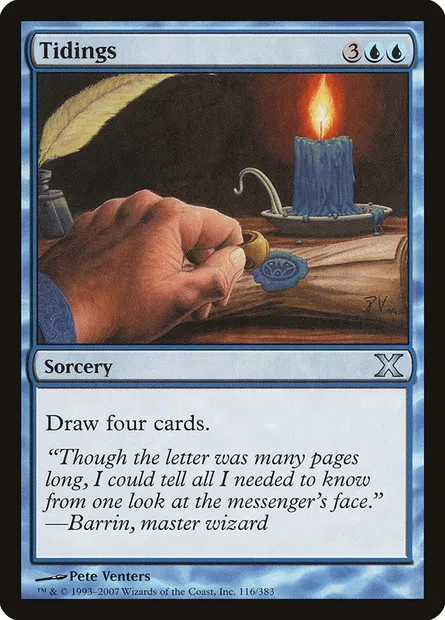 Tidings, Magic card 10E 116 — Tenth Edition set