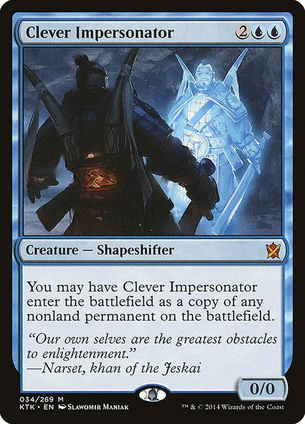 Clever Impersonator, Magic card KTK 34 — Khans of Tarkir set