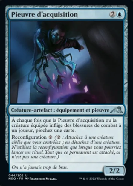 Pieuvre d'acquisition, carte Magic NEO 44 — extension Kamigawa: La Dynastie Néon