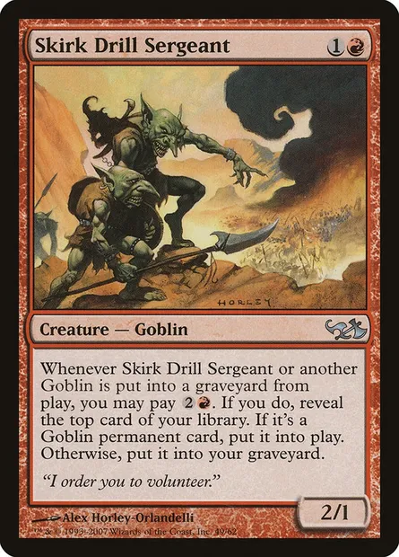 Skirk Drill Sergeant, Magic card DD1 49 — Duel Decks: Elves vs. Goblins set
