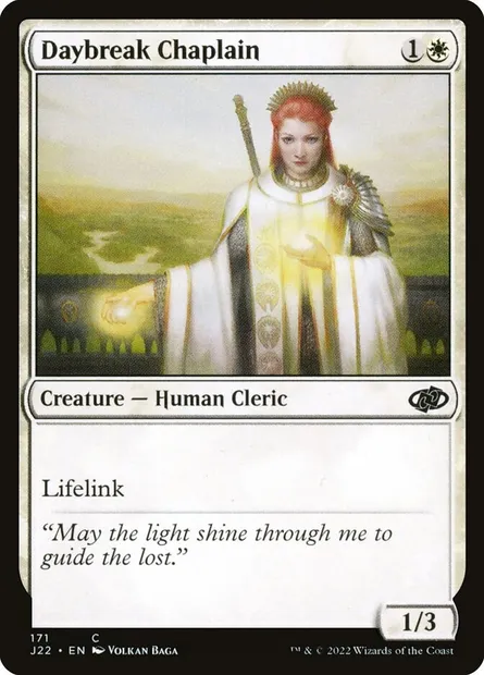 Daybreak Chaplain, Magic card J22 171 — Jumpstart 2022 set