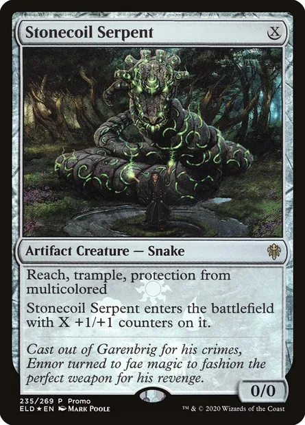 Stonecoil Serpent, Magic card PELD 235★ — Throne of Eldraine Promos set