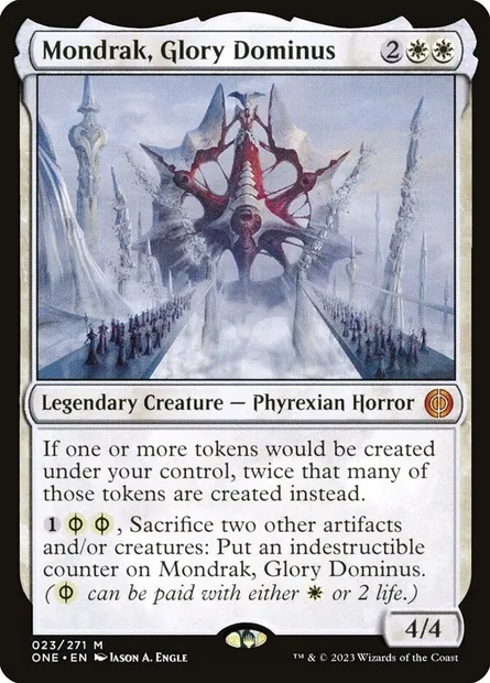 Mondrak, Glory Dominus, Magic card ONE 23 — Phyrexia: All Will Be One set