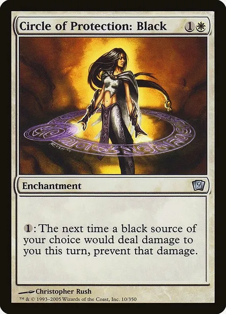 Circle of Protection: Black, Magic card 9ED 10★ — Ninth Edition set