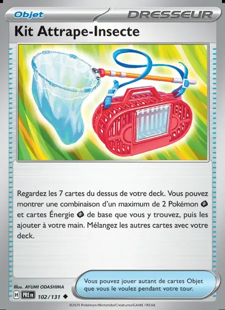 Kit Attrape-Insecte, carte Pokémon PRE 102 — extension Évolutions Prismatiques