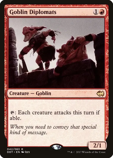 Goblin Diplomats, Magic card DDT 42 — Duel Decks: Merfolk vs. Goblins set