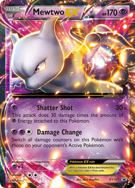 Mewtwo EX, Pokémon card XY 107 — XY Black Star Promos set