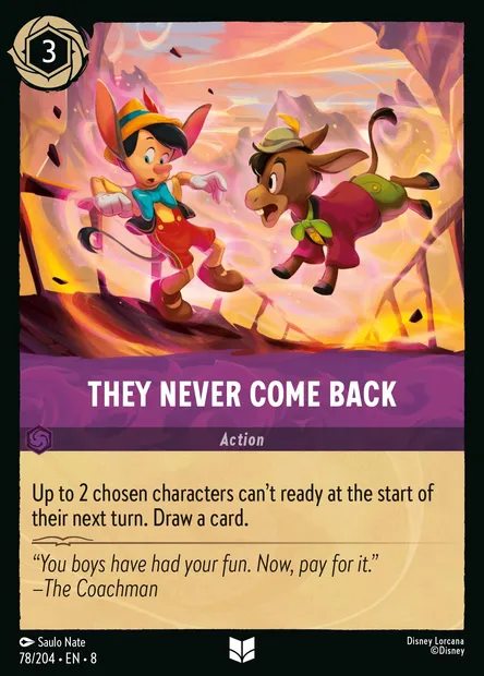 They Never Come Back, Disney Lorcana card CH8-078 — The Reign of Jafar set